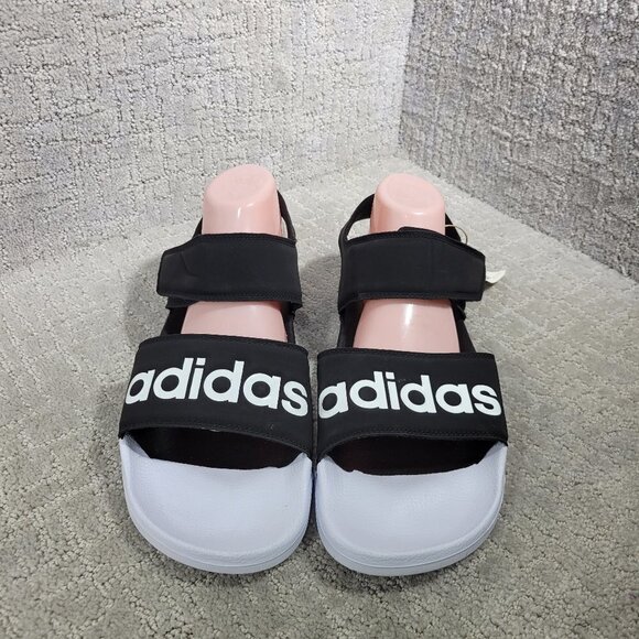Adidas Adilette Men's Size 13 US Core Black Cloud White Slide Sandals F35416 - Picture 1 of 13